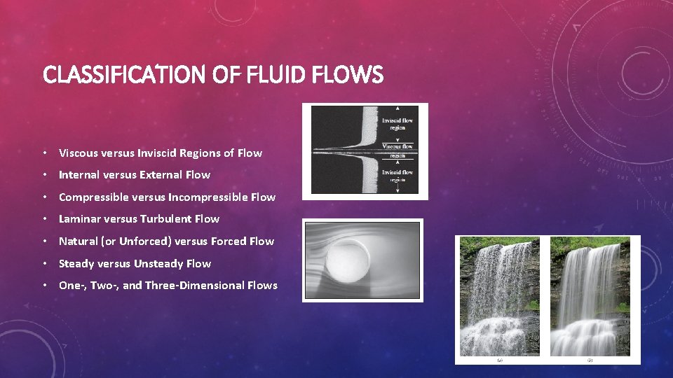 CLASSIFICATION OF FLUID FLOWS • Viscous versus Inviscid Regions of Flow • Internal versus