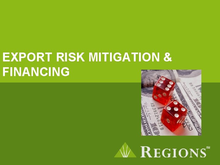 EXPORT RISK MITIGATION & FINANCING 