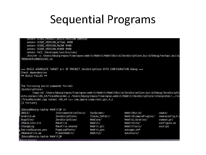 Sequential Programs 