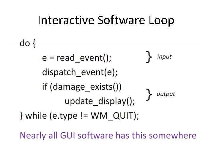 Interactive Software Loop 