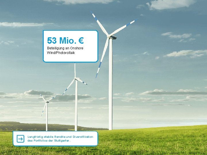 Nachhaltigkeit in der betrieblichen Altersversorgung: b. AV & Grüne. Rente 53 Mio. € Beteiligung