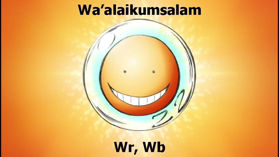 Wa’alaikumsalam Wr, Wb 