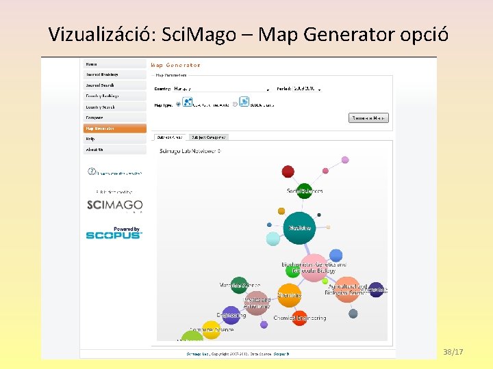 Vizualizáció: Sci. Mago – Map Generator opció 38/17 