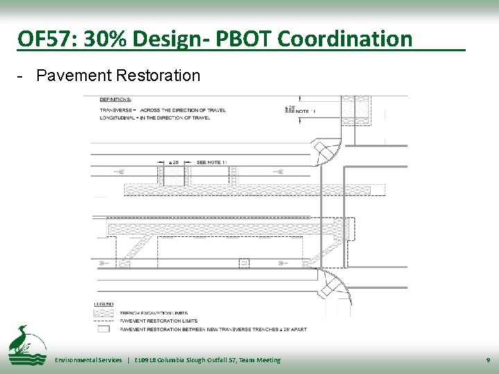 OF 57: 30% Design- PBOT Coordination - Pavement Restoration Environmental Services | E 10918