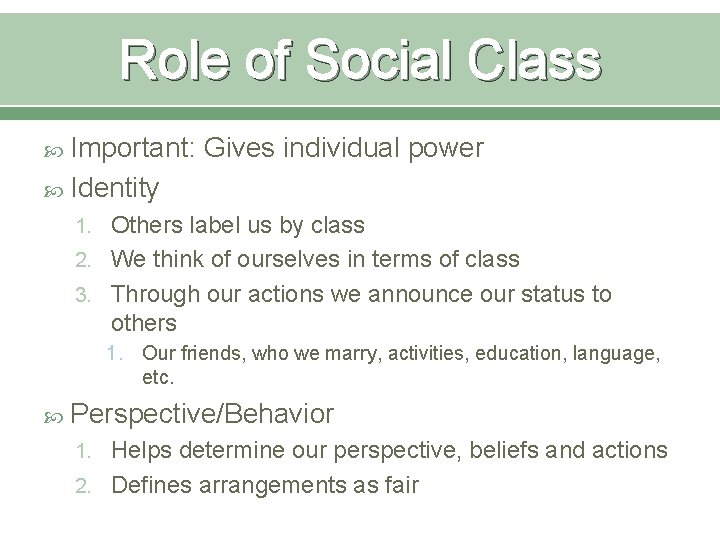 Social Class Unit 3 Social Stratification Exists because
