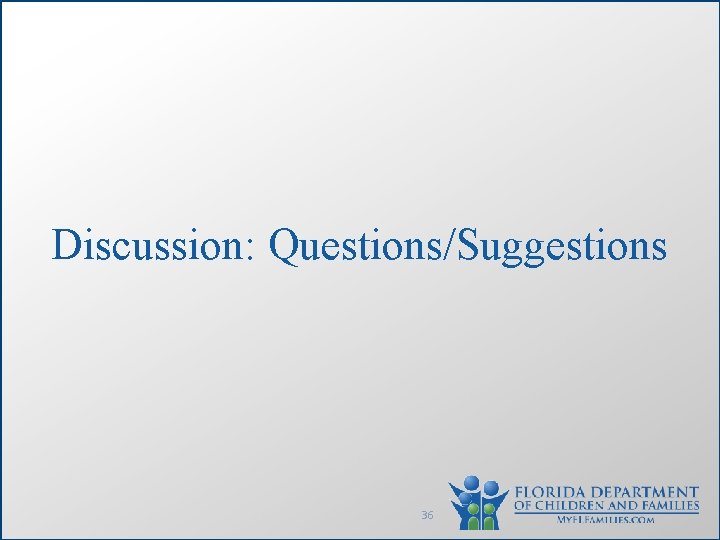 Discussion: Questions/Suggestions 36 