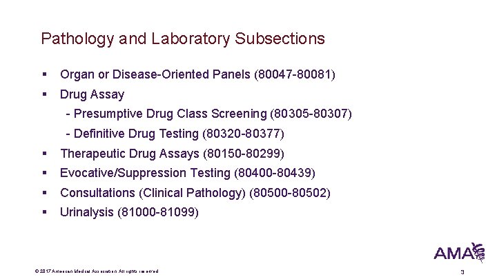 Pathology and Laboratory Subsections § Organ or Disease-Oriented Panels (80047 -80081) § Drug Assay