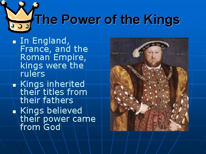 The Power of the Kings n n n In England, France, and the Roman