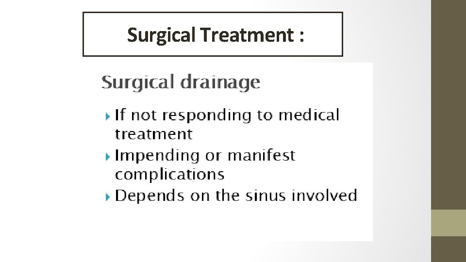 Surgical Treatment : 
