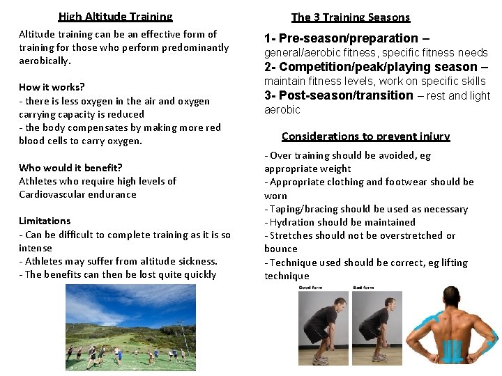 High Altitude Training The 3 Training Seasons Altitude training can be an effective form