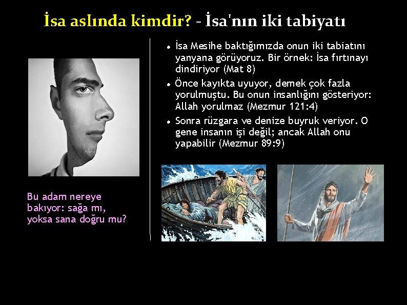 İsa aslında kimdir? - İsa'nın iki tabiyatı Bu adam nereye bakıyor: sağa mı, yoksa