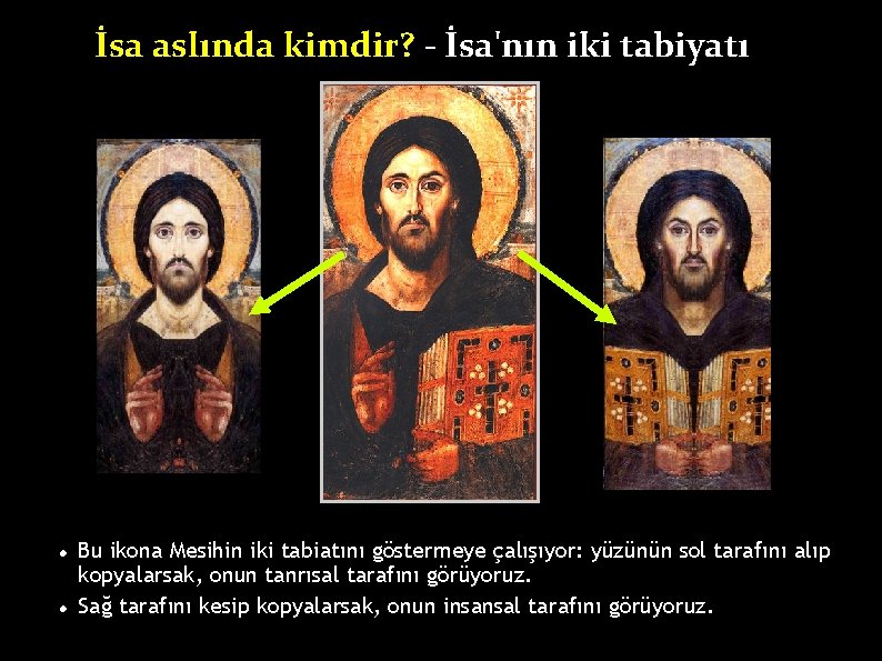 İsa aslında kimdir? - İsa'nın iki tabiyatı Bu ikona Mesihin iki tabiatını göstermeye çalışıyor: