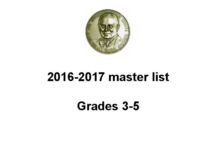 2016 -2017 master list Grades 3 -5 