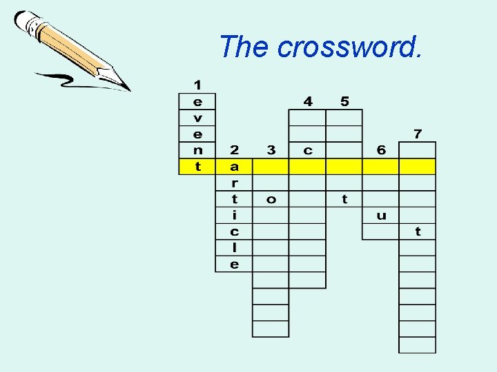 The crossword. 