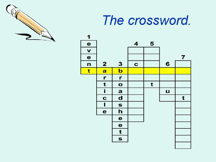 The crossword. 