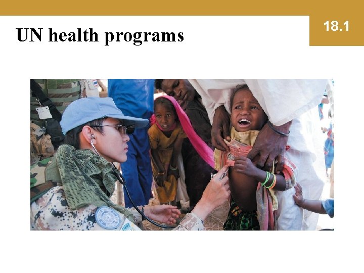 UN health programs 18. 1 