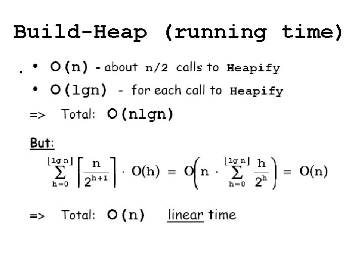 Build-Heap (running time) • 