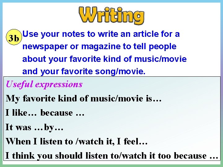 Use your notes to write an article for a 3 b newspaper or magazine