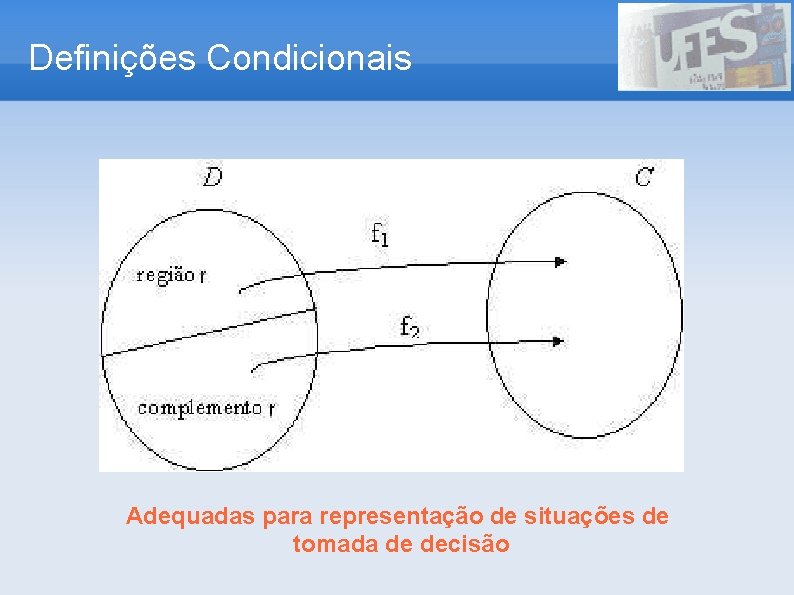 Definições Condicionais Adequadas para representação de situações de tomada de decisão 
