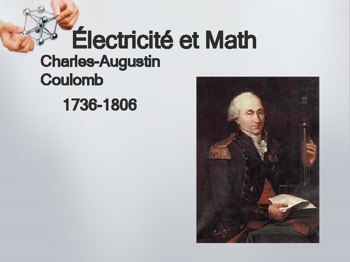 Électricité et Math Charles-Augustin Coulomb 1736 -1806 