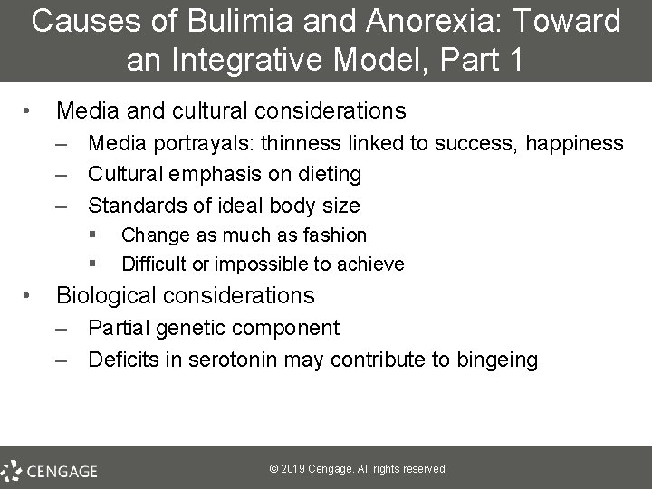 Causes of Bulimia and Anorexia: Toward an Integrative Model, Part 1 • Media and