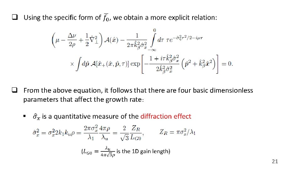 q From the above equation, it follows that there are four basic dimensionless parameters