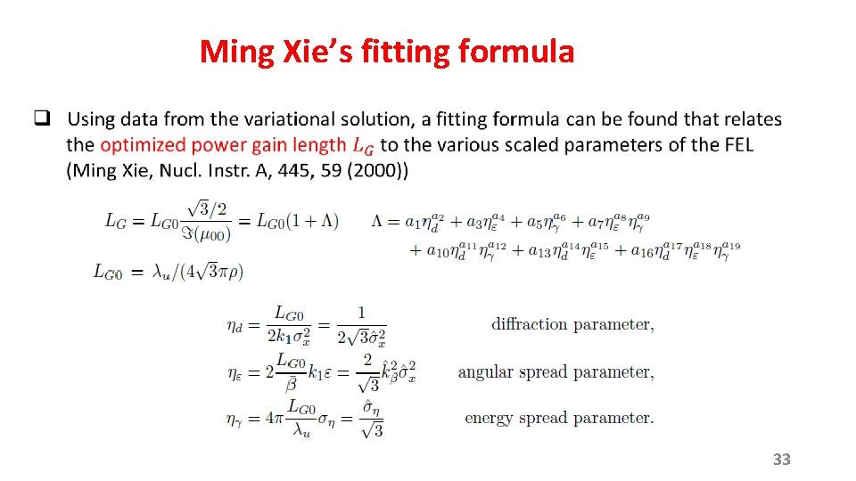 Ming Xie’s fitting formula 33 