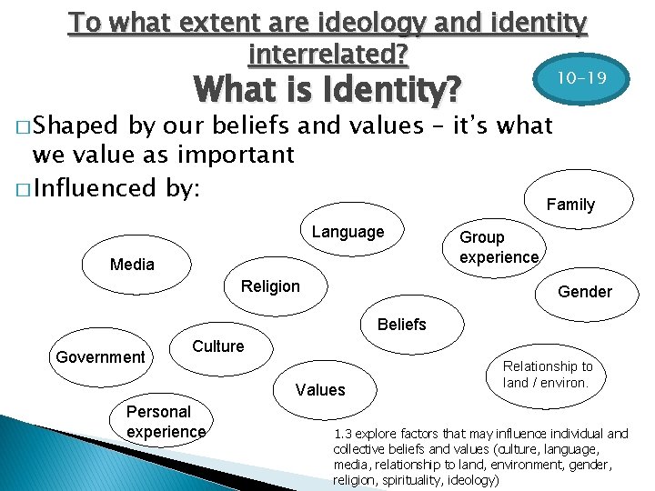 To what extent are ideology and identity interrelated? What is Identity? � Shaped 10