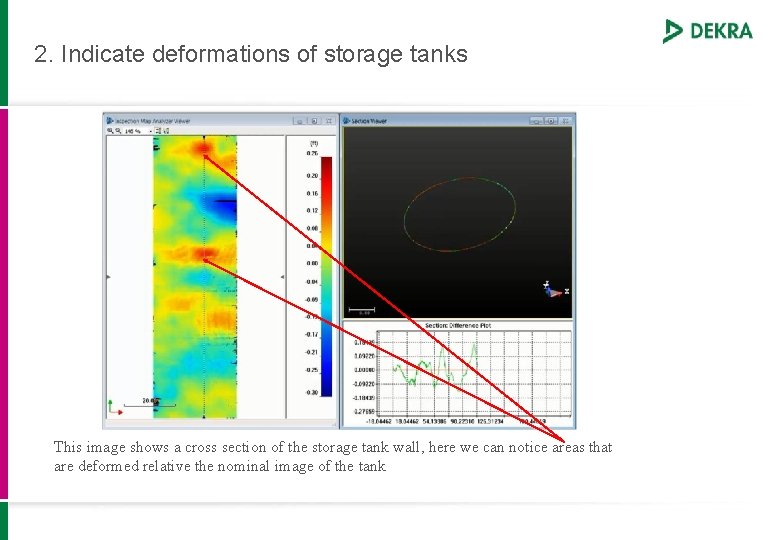 2. Indicate deformations of storage tanks This image shows a cross section of the