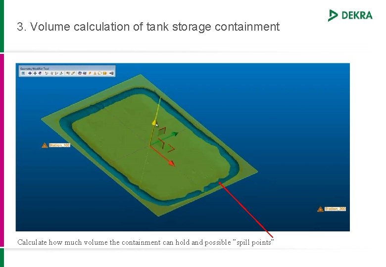 3. Volume calculation of tank storage containment Calculate how much volume the containment can