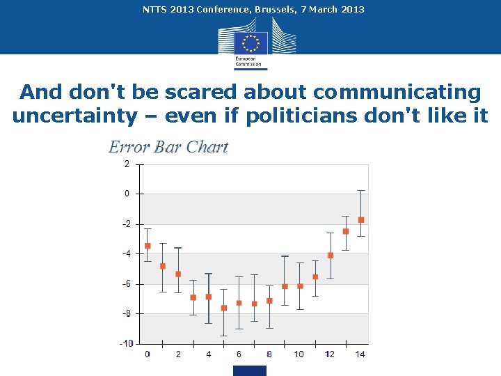 NTTS 2013 Conference, Brussels, 7 March 2013 And don't be scared about communicating uncertainty
