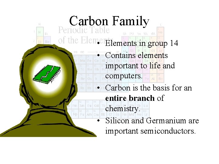 Carbon Family • Elements in group 14 • Contains elements important to life and