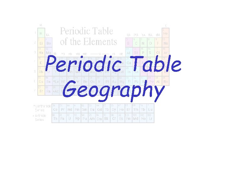Periodic Table Geography 
