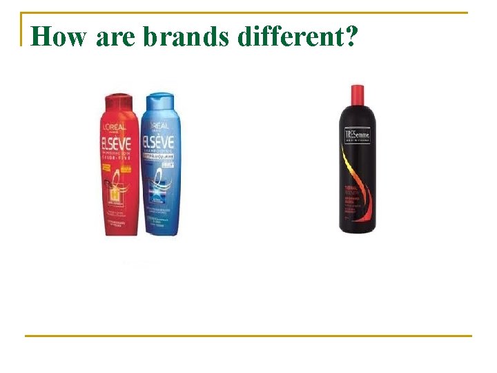 How are brands different? 