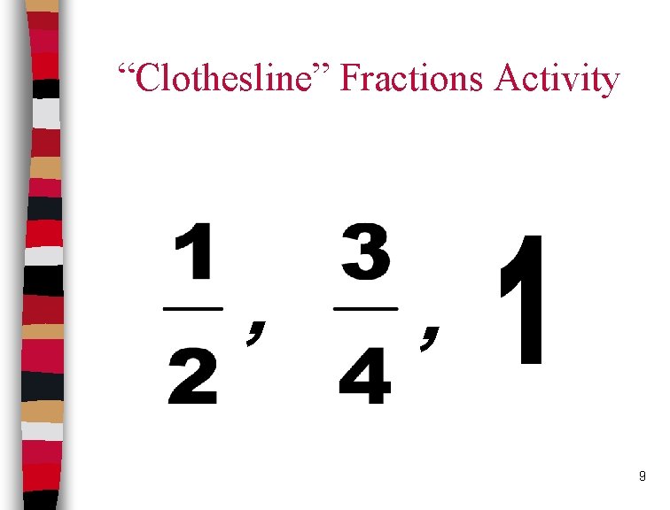 “Clothesline” Fractions Activity , , 9 