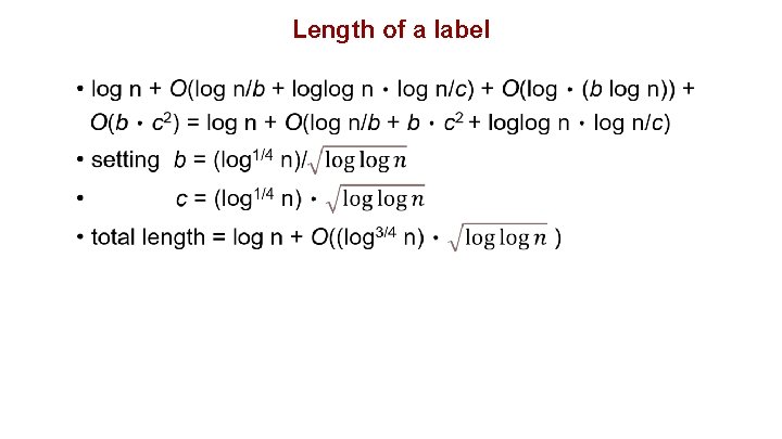 Length of a label 
