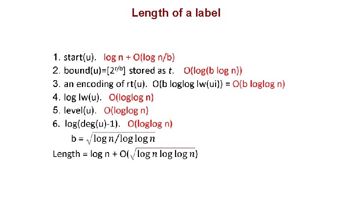Length of a label 