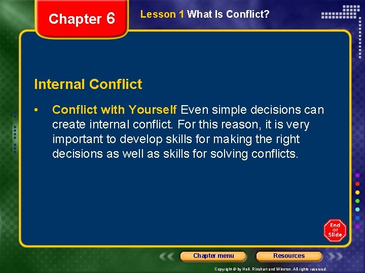 Chapter 6 Lesson 1 What Is Conflict Bellringer