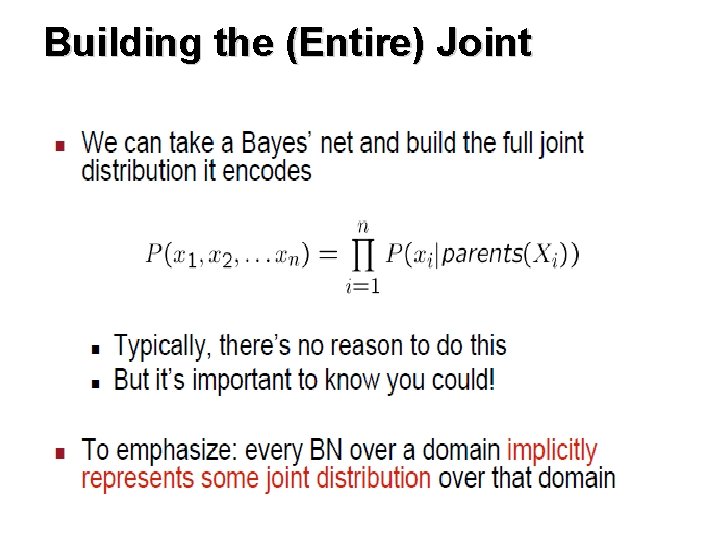 Building the (Entire) Joint 