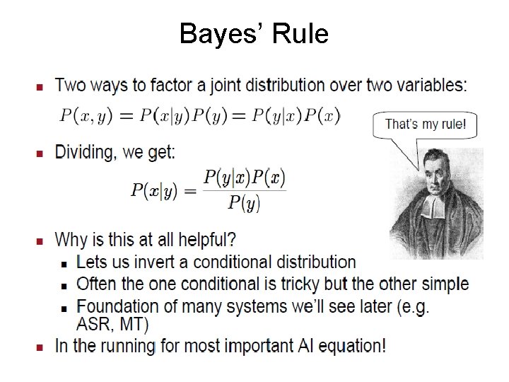 Bayes’ Rule 