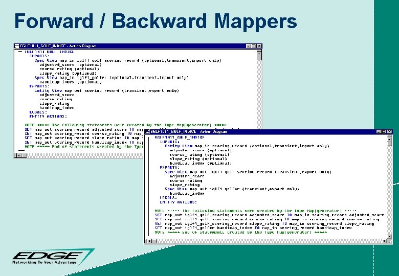 Forward / Backward Mappers 