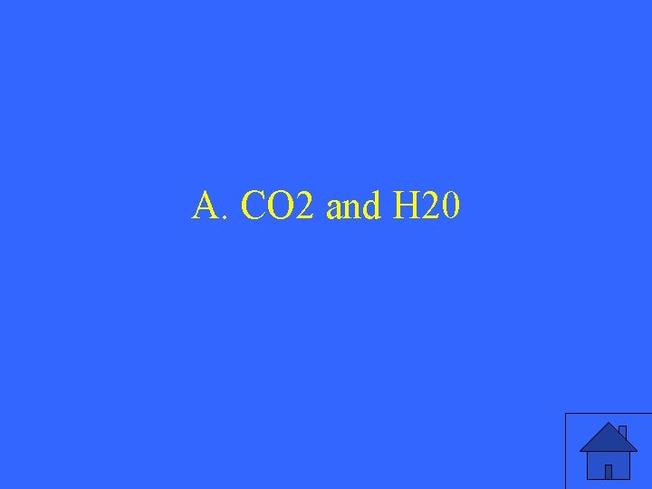 A. CO 2 and H 20 