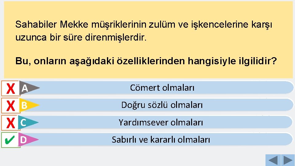 Sahabiler Mekke müşriklerinin zulüm ve işkencelerine karşı uzunca bir süre direnmişlerdir. Bu, onların aşağıdaki