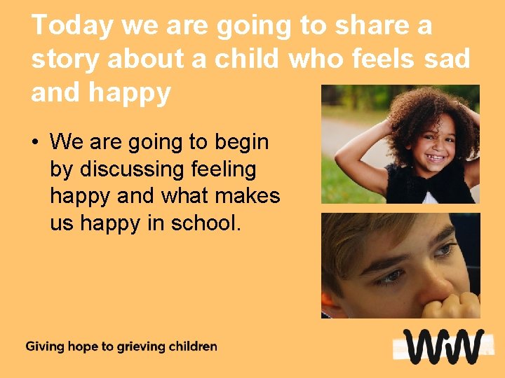 Today we are going to share a story about a child who feels sad