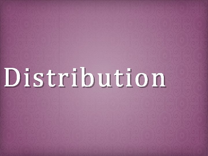 Distribution 