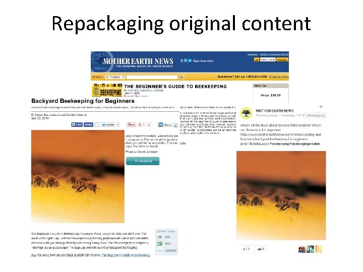 Repackaging original content 