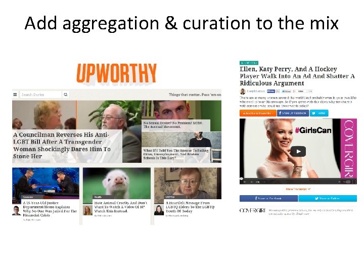 Add aggregation & curation to the mix 