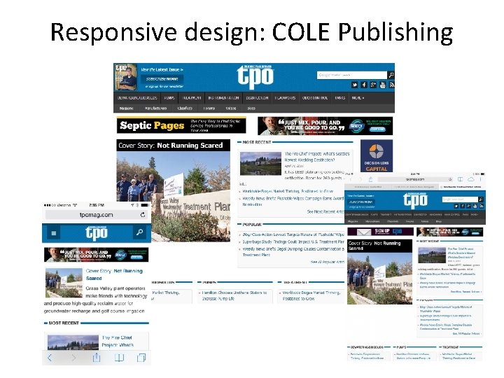 Responsive design: COLE Publishing 