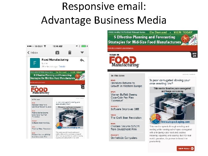 Responsive email: Advantage Business Media 