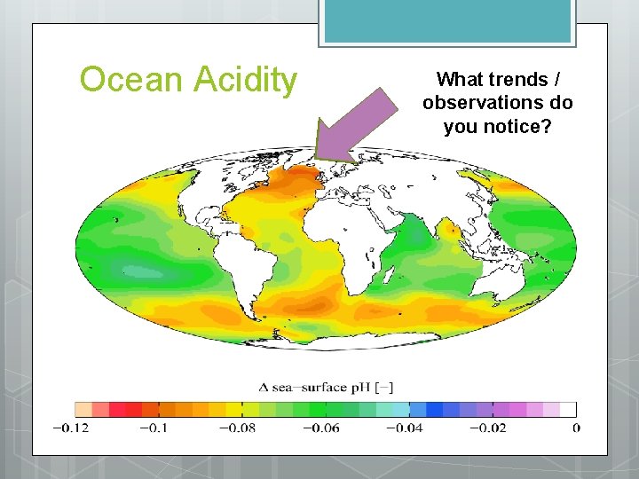 Ocean Acidity What trends / observations do you notice? 